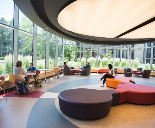 A view of the Integrated Sciences Pavilion in the Carthage Science Center.